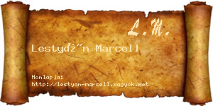 Lestyán Marcell névjegykártya