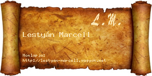 Lestyán Marcell névjegykártya